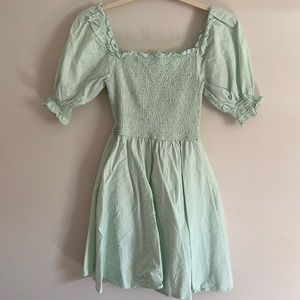 Seafoam dress with lots of room!